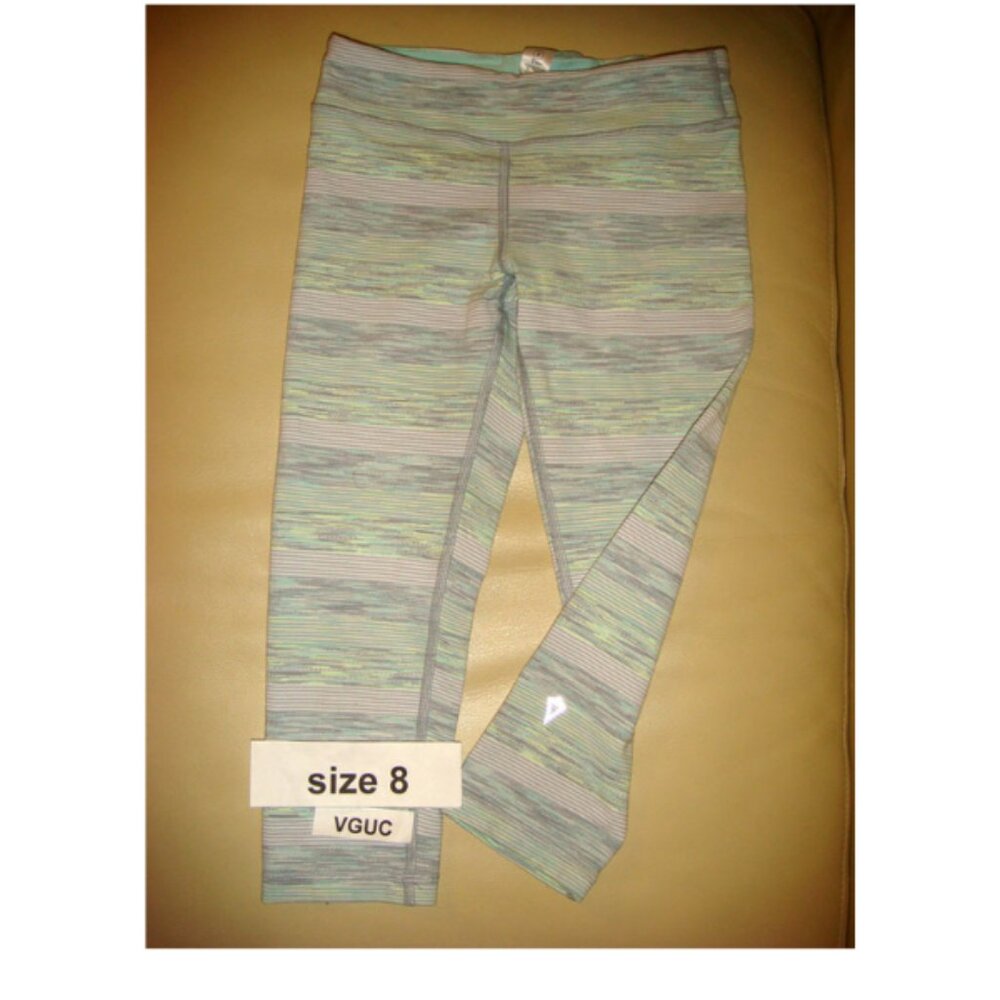 Ivivva Girl by Lululemon 🍋 crop rhythmic leggings size 8 - Picture 3 of 4